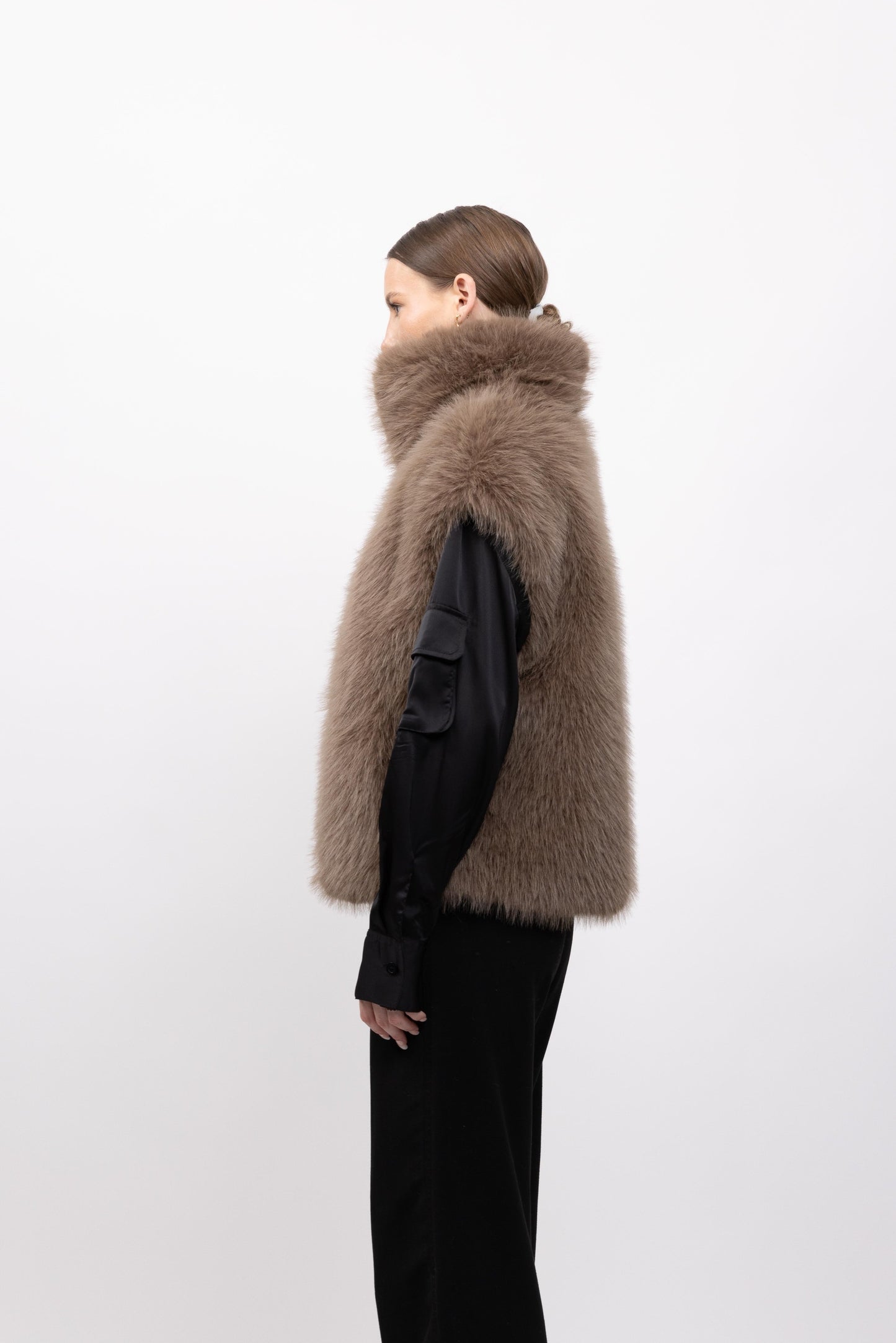 GILET EN FAUSSE FOURRURE EFFET RENARD - K-ZELL PARIS