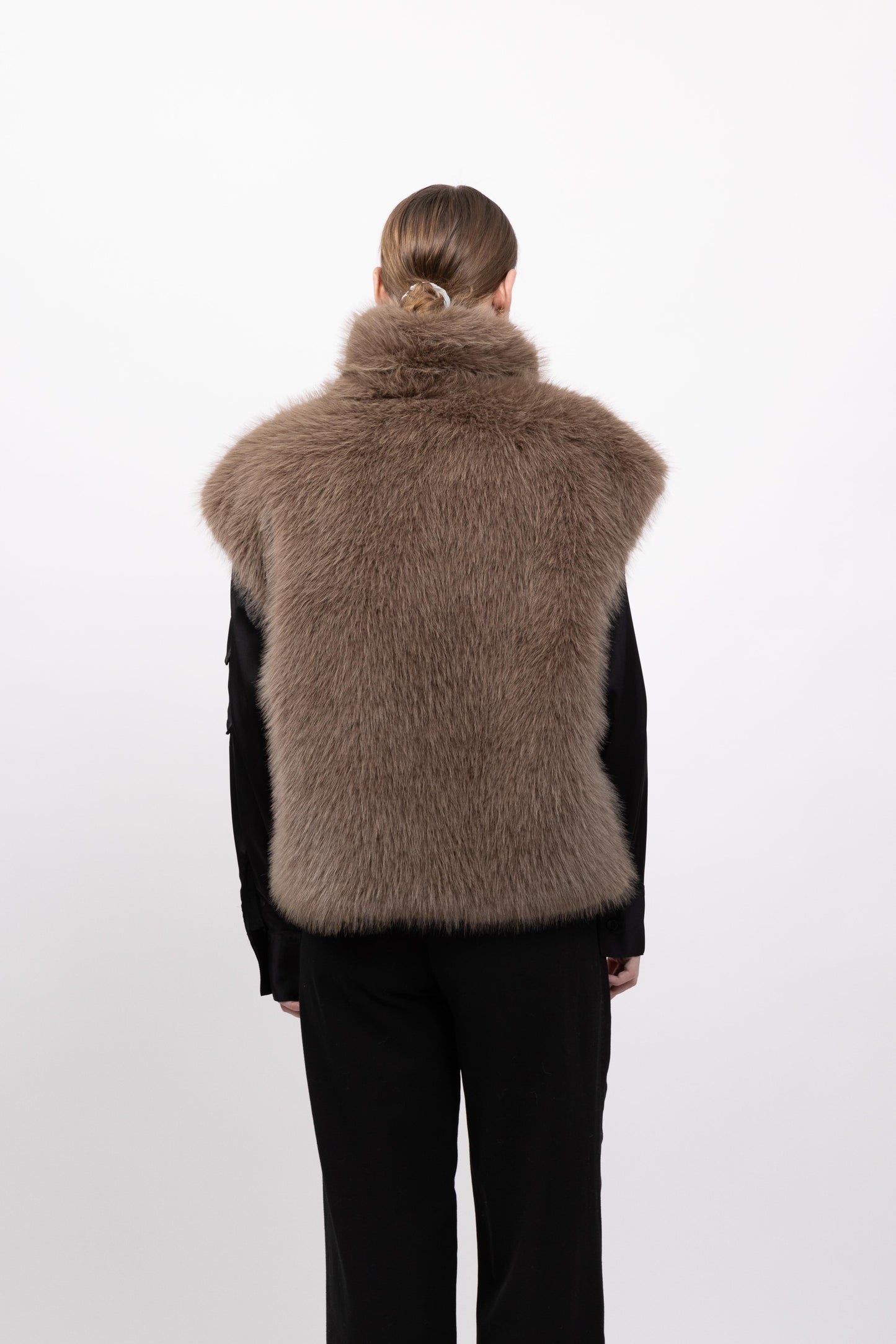 GILET EN FAUSSE FOURRURE EFFET RENARD - K-ZELL PARIS