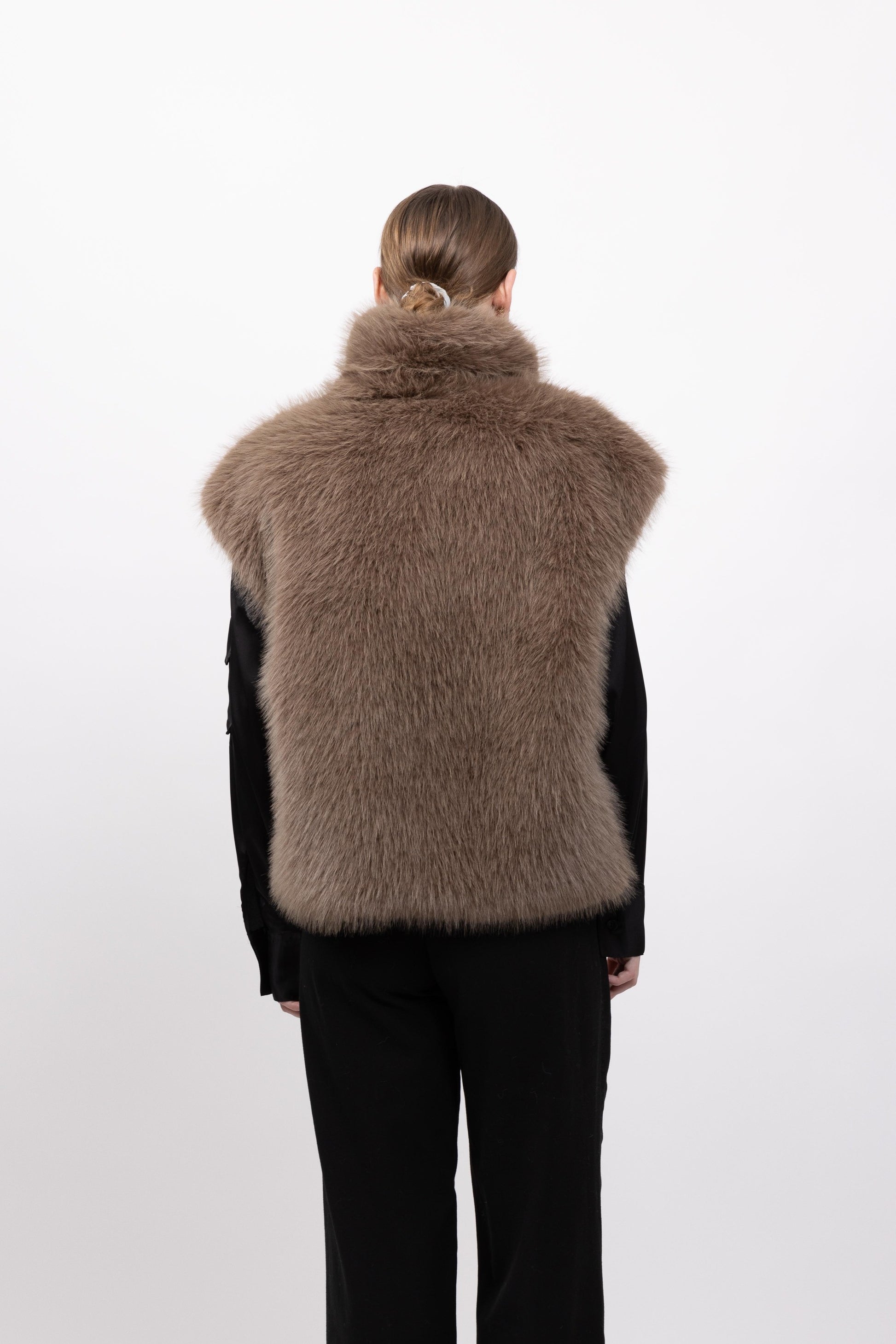 GILET EN FAUSSE FOURRURE EFFET RENARD - K-ZELL PARIS