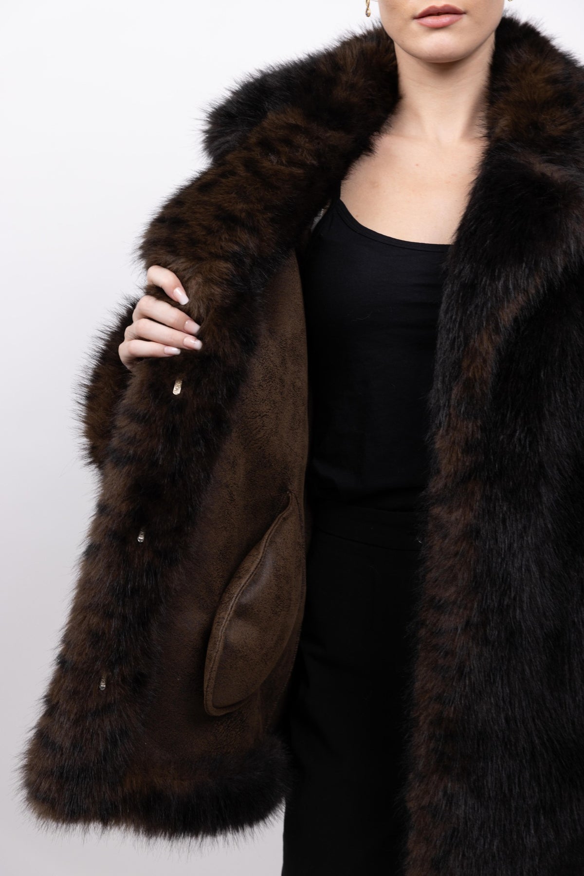 MANTEAU FAUSSE FOURRURE LÉOPARD