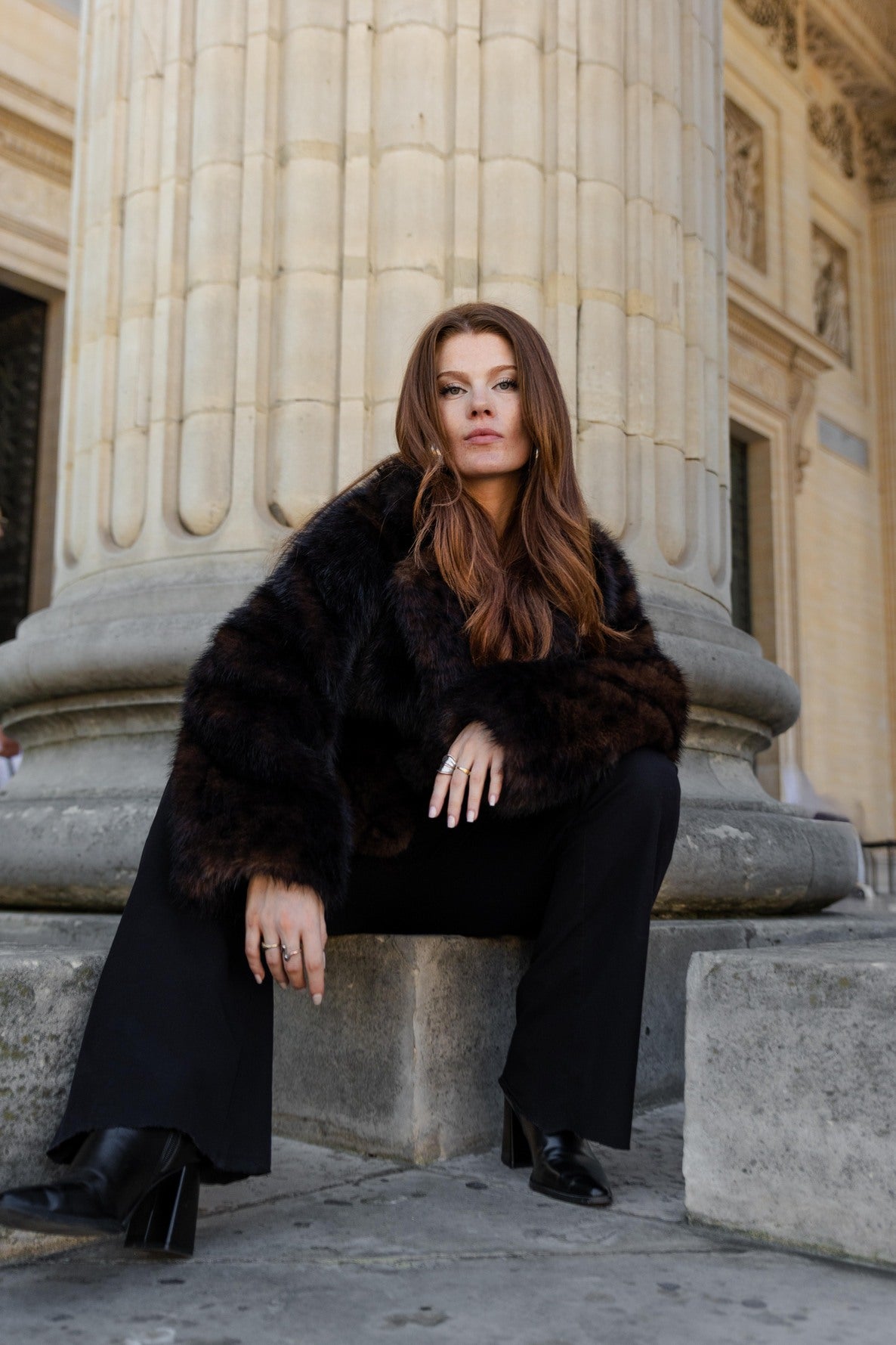 MANTEAU FAUSSE FOURRURE LÉOPARD