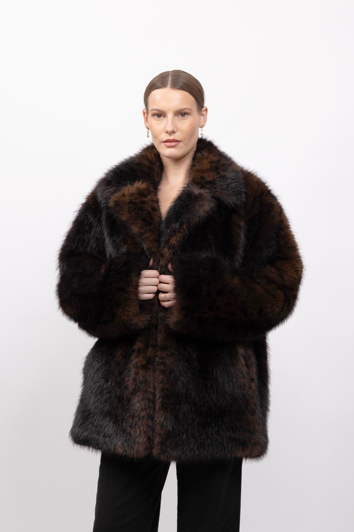 MANTEAU FAUSSE FOURRURE LÉOPARD