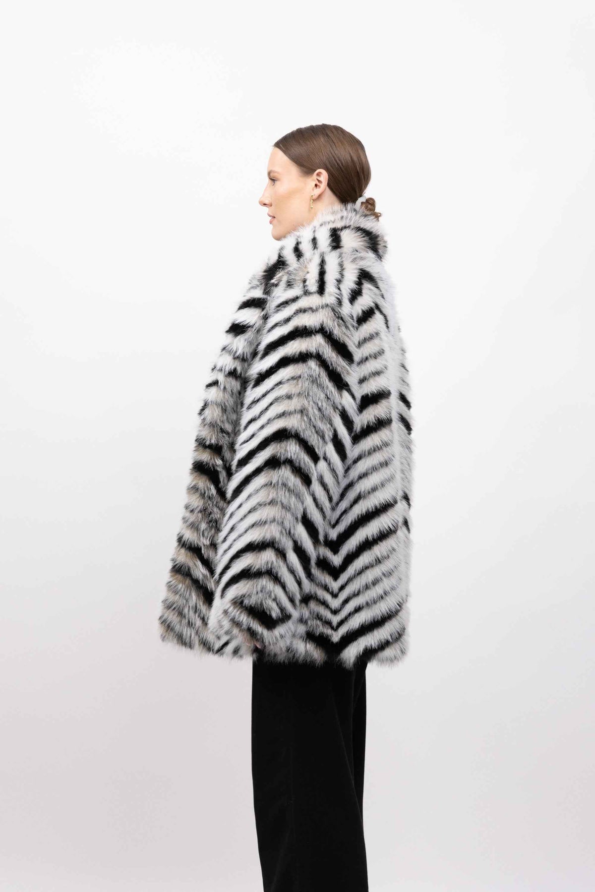 MANTEAU FAUSSE FOURRURE ZÈBRE
