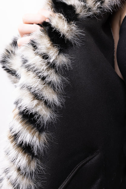 MANTEAU FAUSSE FOURRURE ZÈBRE