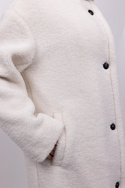 MANTEAU LONG EN FAUSSE FOURRURE MOUTON