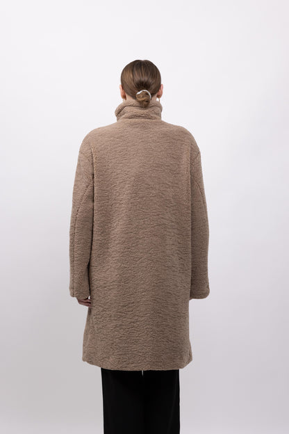 MANTEAU LONG EN FAUSSE FOURRURE MOUTON