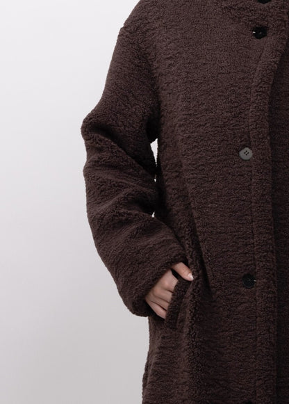 MANTEAU LONG EN FAUSSE FOURRURE MOUTON