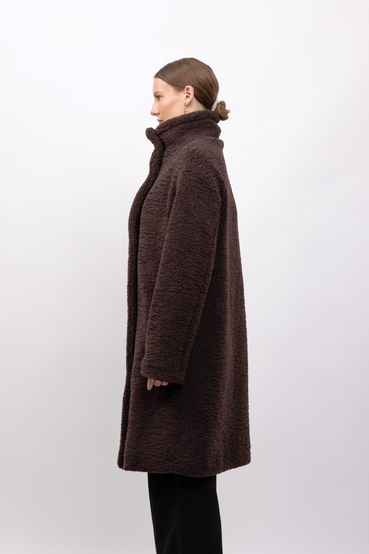 MANTEAU LONG EN FAUSSE FOURRURE MOUTON