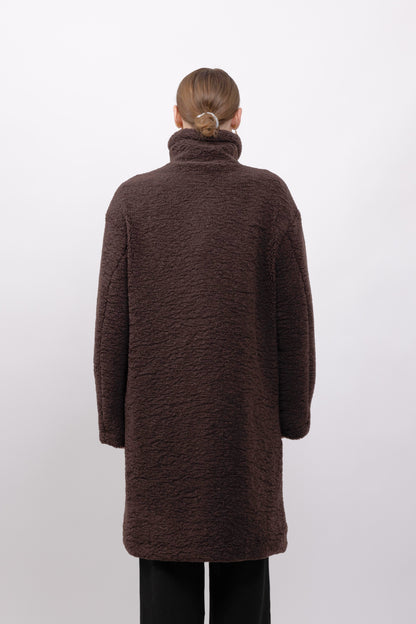 MANTEAU LONG EN FAUSSE FOURRURE MOUTON