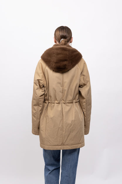 PARKA IMPERMÉABLE AVEC CAPUCHE AMOVIBLE EN FAUSSE FOURRURE