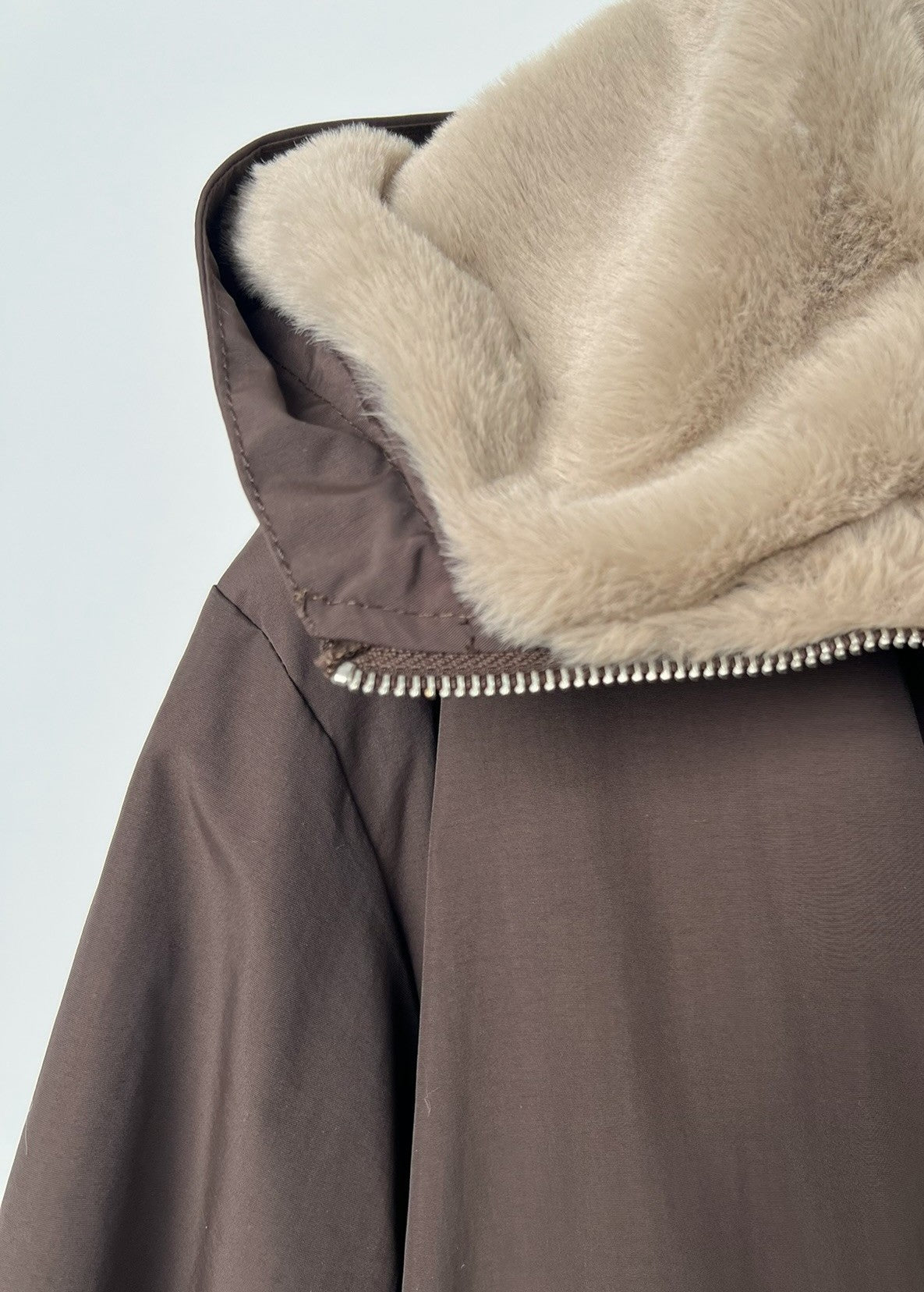 WATERPROOF PARKA WITH HOOD AND FAUX FUR LINING