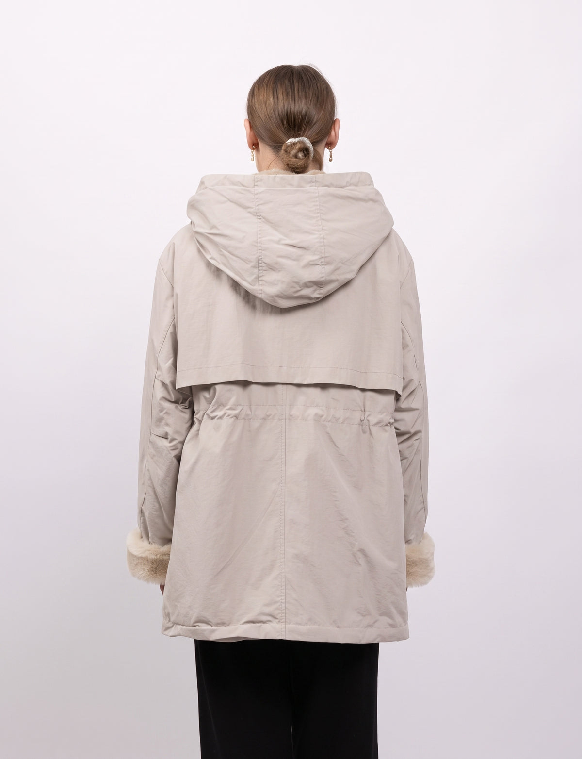 WATERPROOF PARKA WITH HOOD AND FAUX FUR LINING