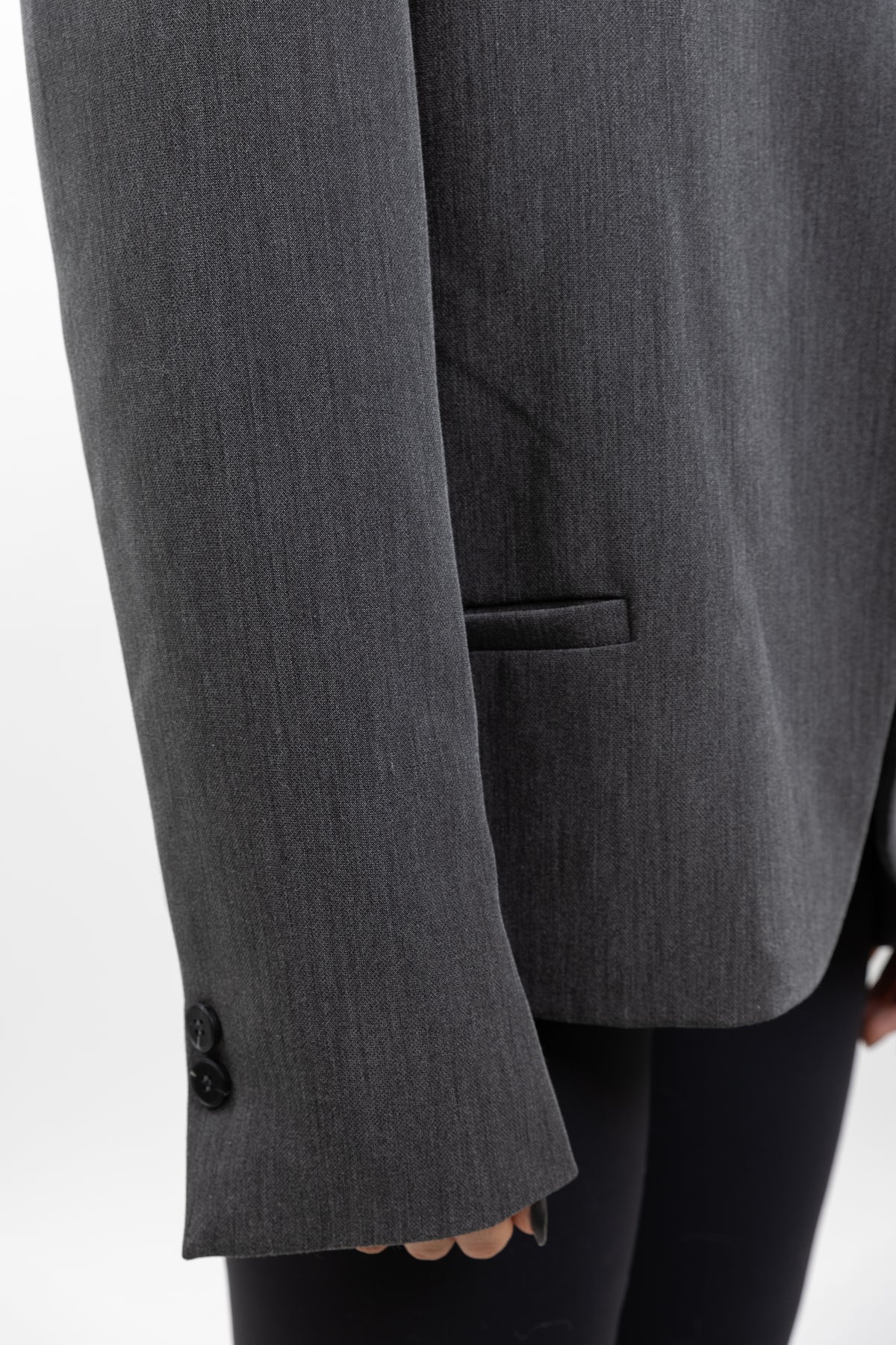 VESTE BLAZER A COL MONTANT