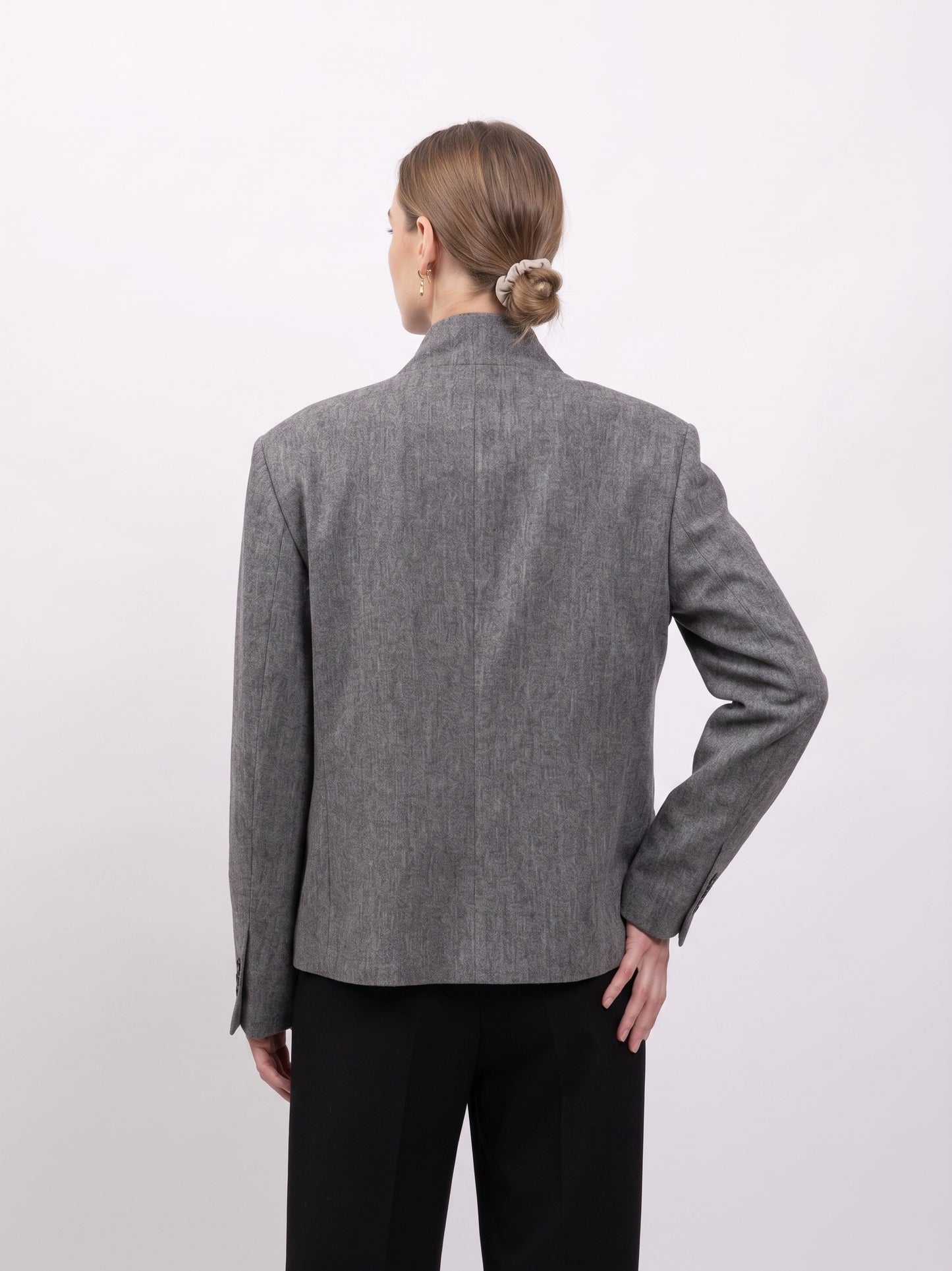 VESTE BLAZER A COL MONTANT