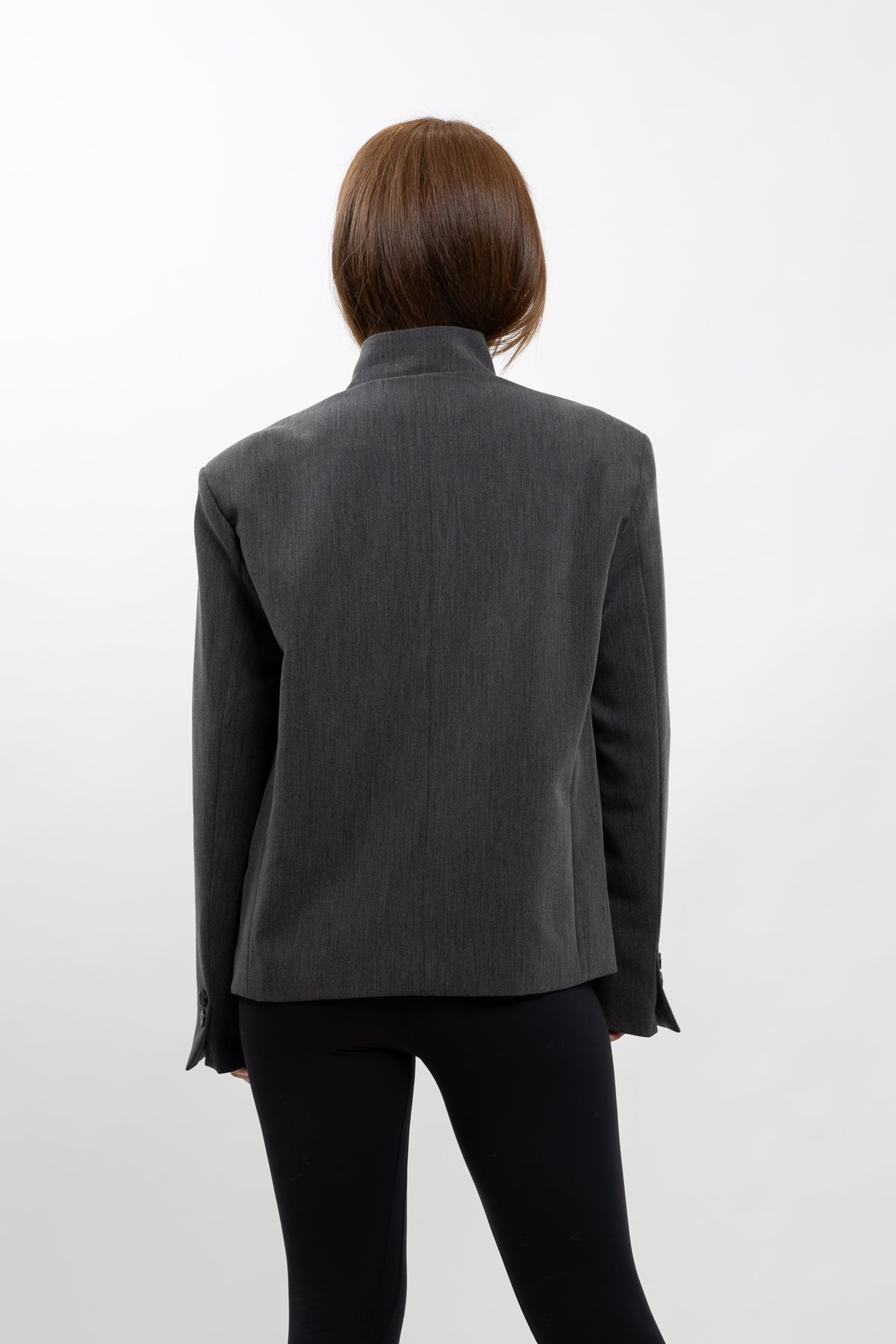 VESTE BLAZER A COL MONTANT
