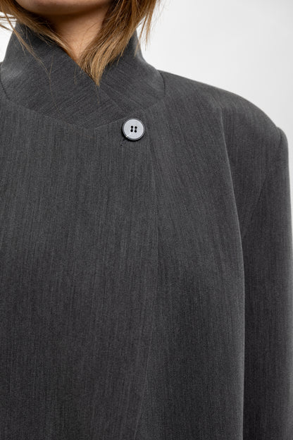VESTE BLAZER A COL MONTANT