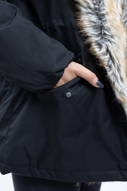PARKA À CAPUCHE EN FAUSSE FOURRURE