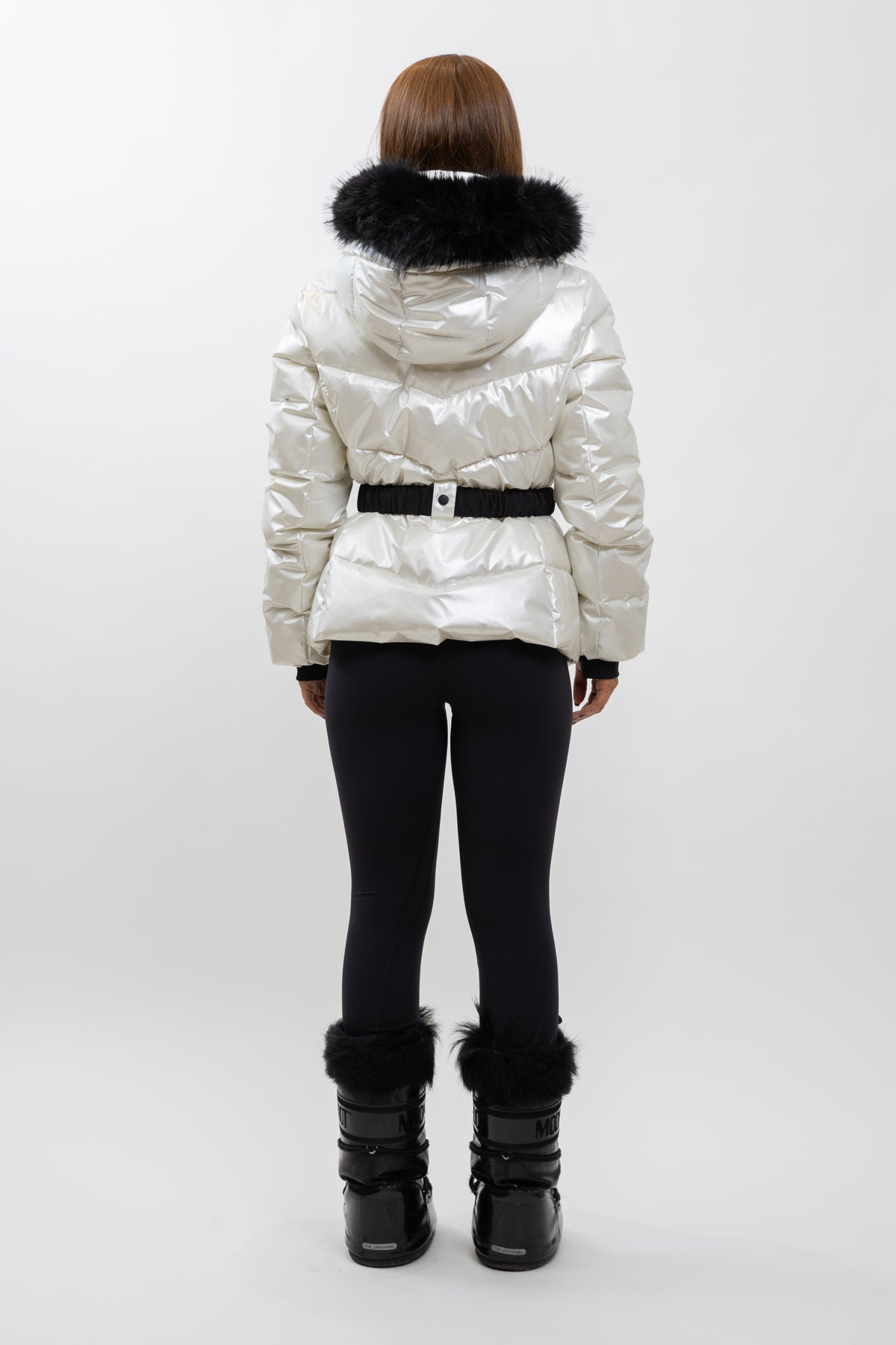 PARKA DE SKI À CAPUCHE EN FAUSSE FOURRURE