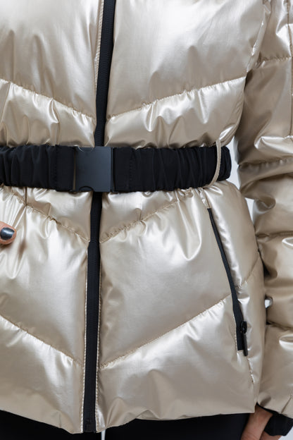 PARKA DE SKI À CAPUCHE EN FAUSSE FOURRURE