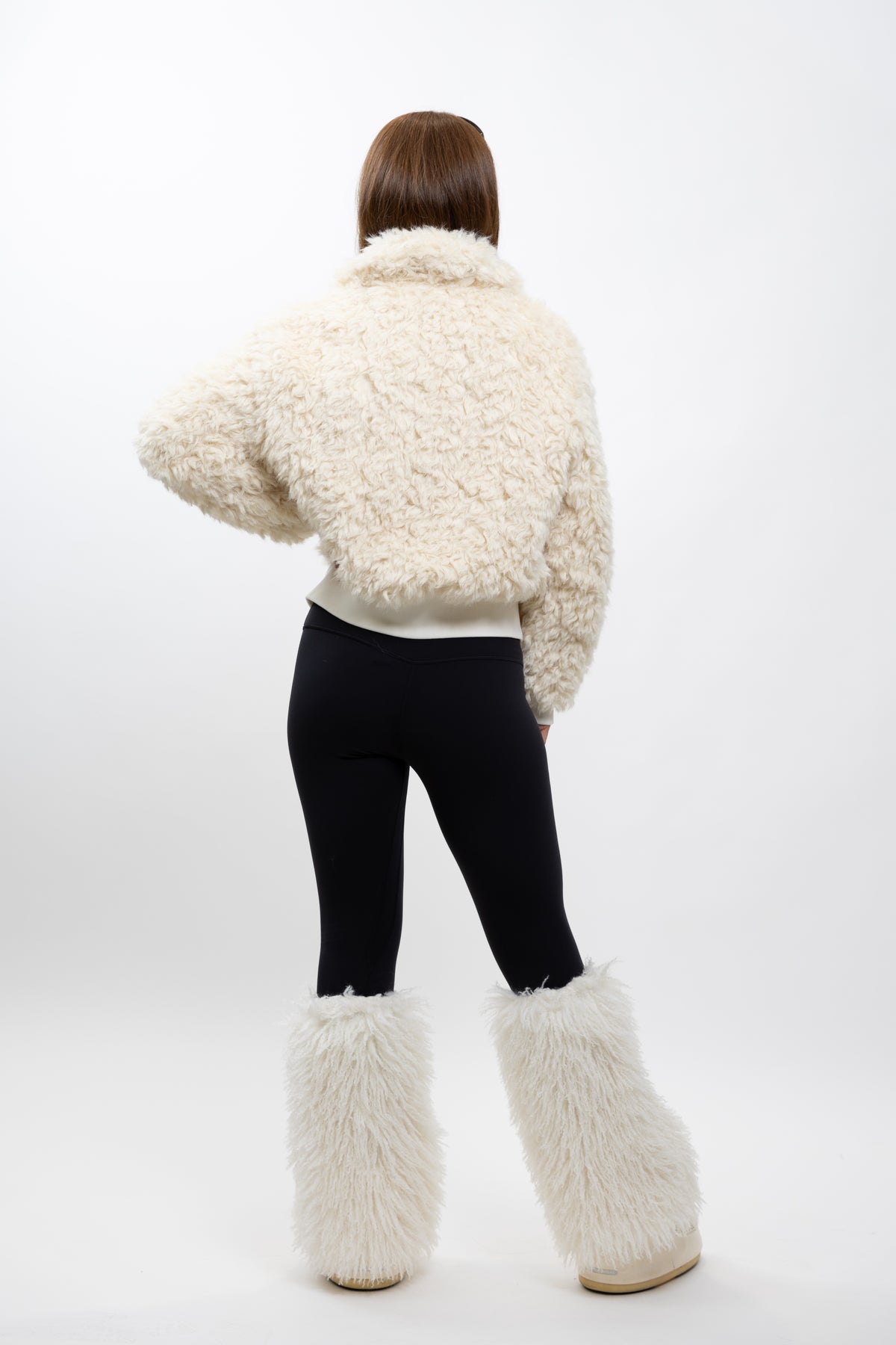 BLOUSON VESTE EN FAUSSE FOURRURE MOUTON