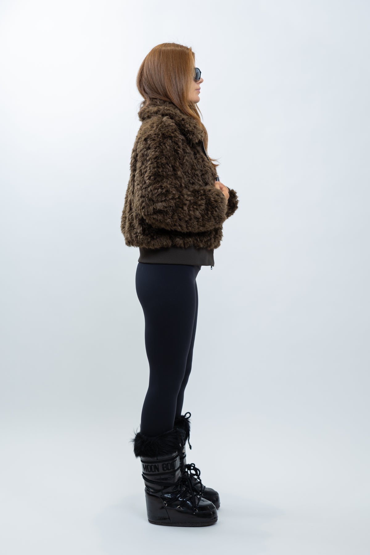 BLOUSON VESTE EN FAUSSE FOURRURE MOUTON