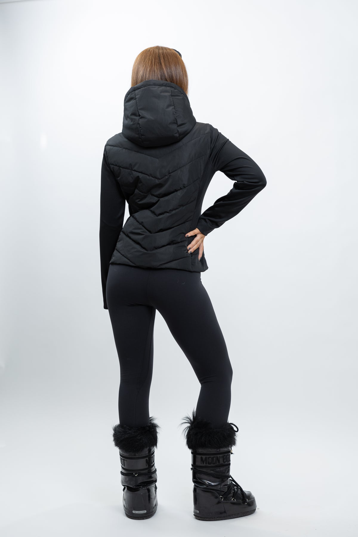 BLOUSON VESTE BIMATIÈRE MATELASSÉ À CAPUCHE