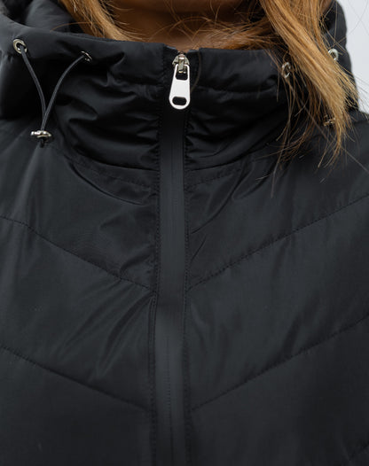 BLOUSON VESTE BIMATIÈRE MATELASSÉ À CAPUCHE