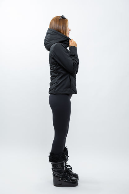 BLOUSON VESTE BIMATIÈRE MATELASSÉ À CAPUCHE
