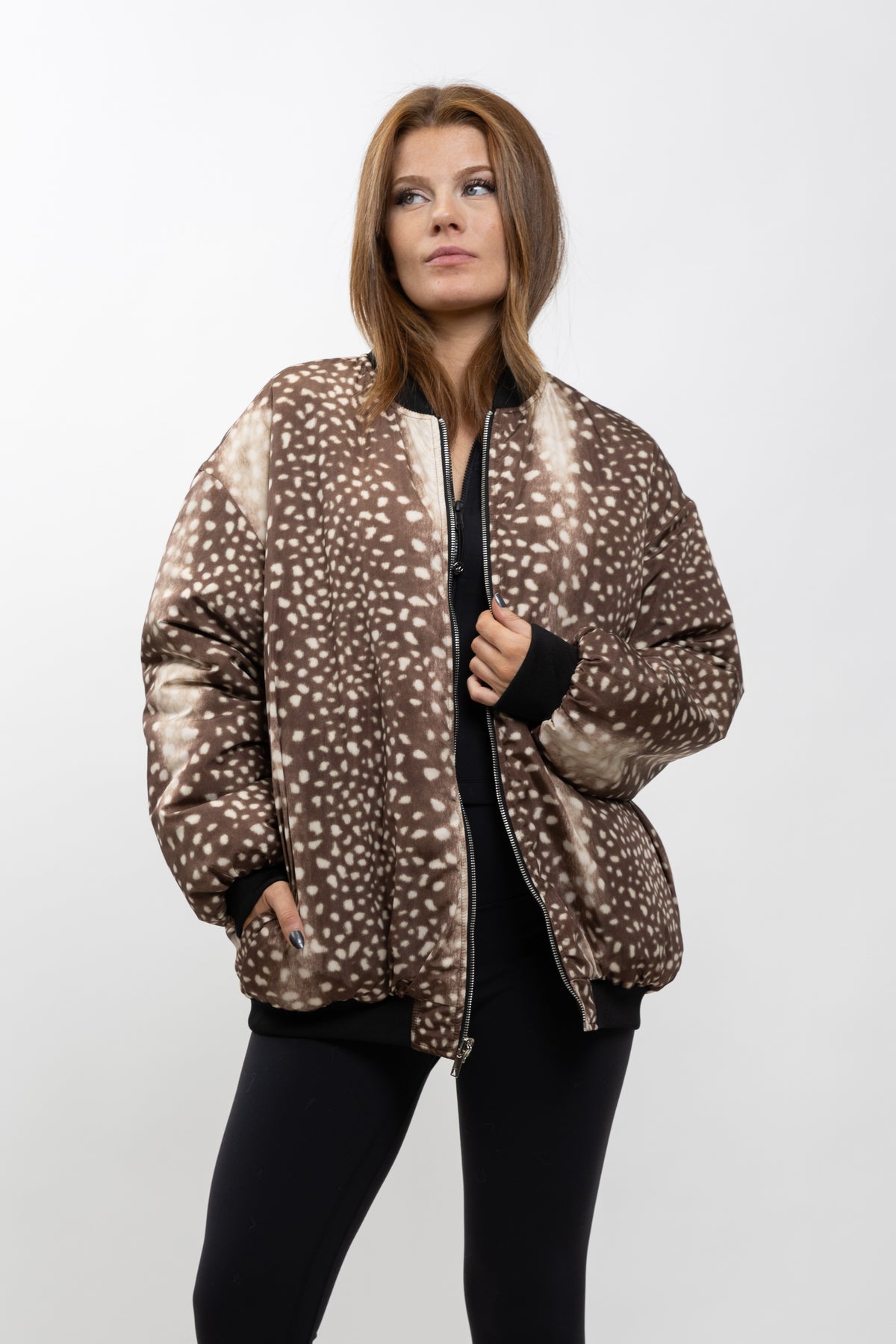 BOMBER OVERSIZE REVERSIBLE BAMBI/CAQUI