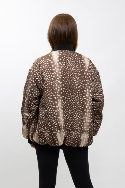 BOMBER OVERSIZE REVERSIBLE BAMBI/CAQUI