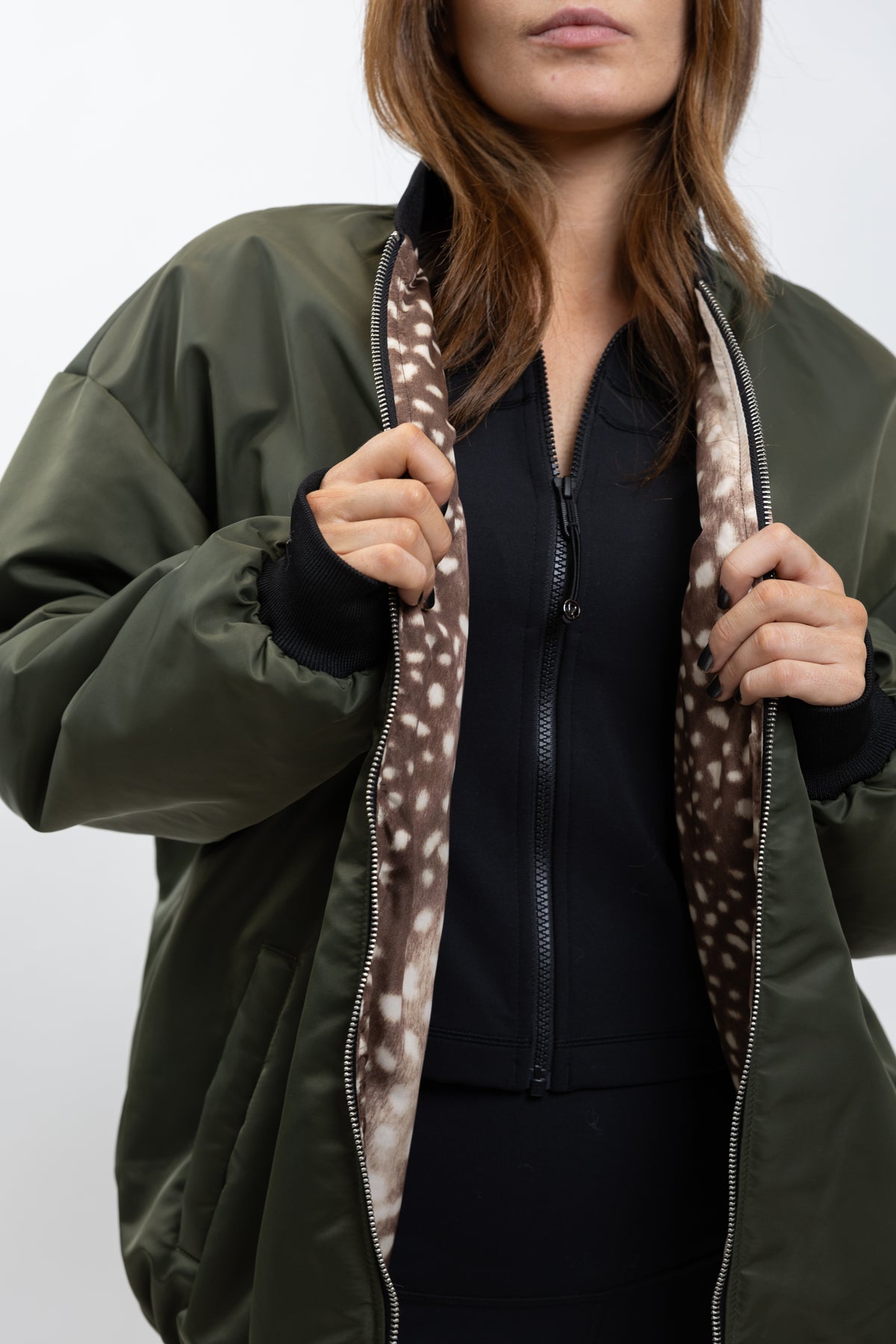 BOMBER OVERSIZE REVERSIBLE BAMBI/CAQUI