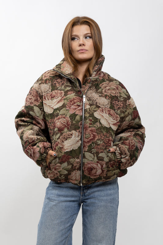 DOUDOUNE EN JACQUARD À MOTIF FLEURS