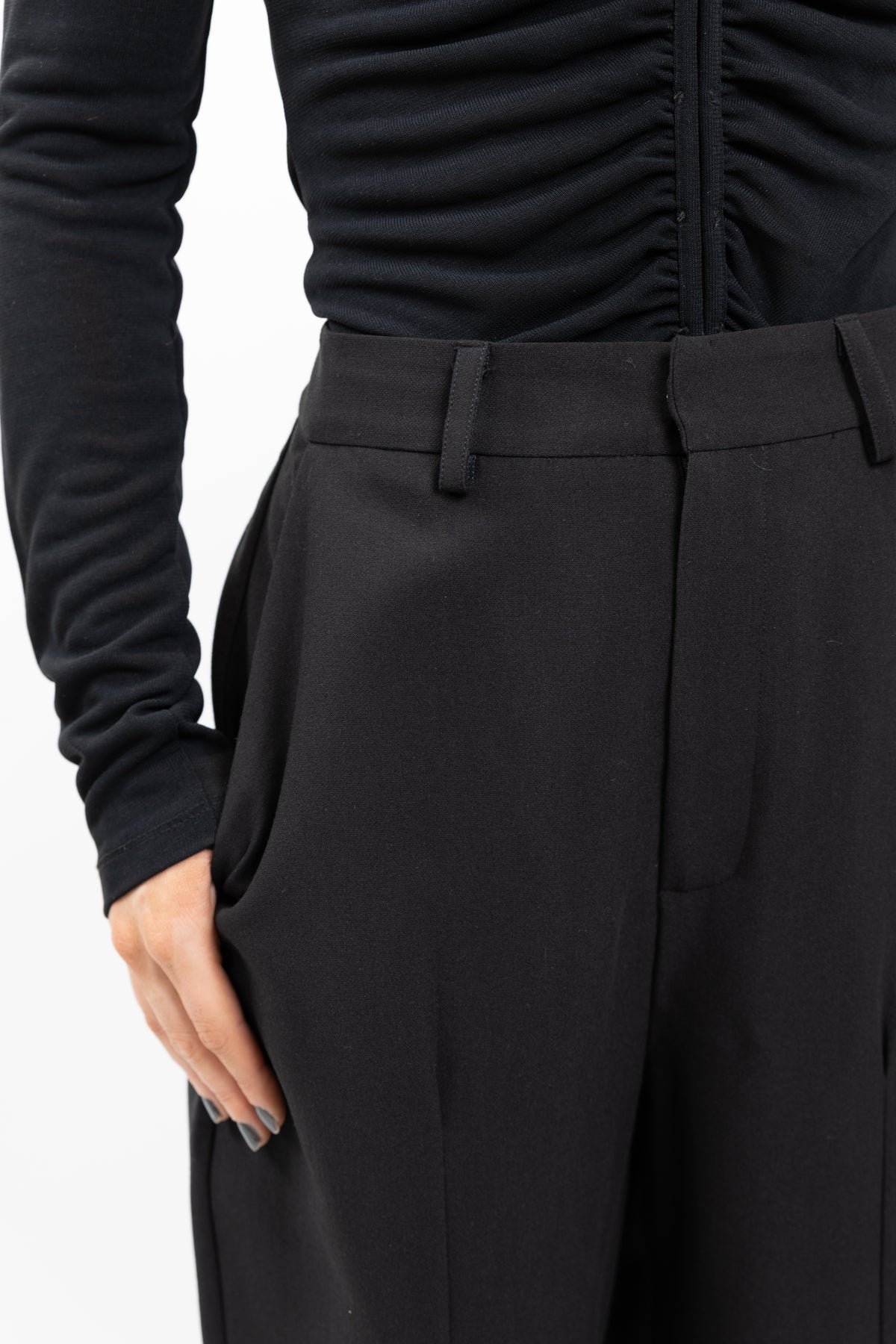 PANTALON NOIR WIDE LEG TAILLE HAUTE