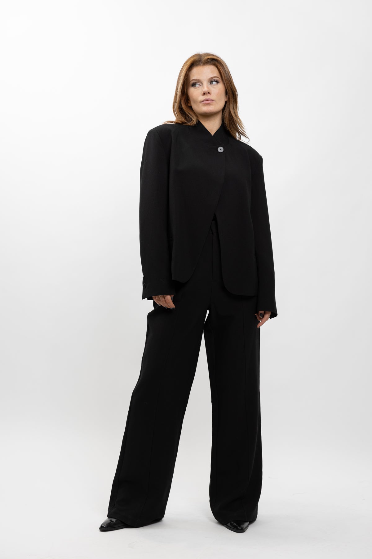 PANTALON NOIR WIDE LEG TAILLE HAUTE