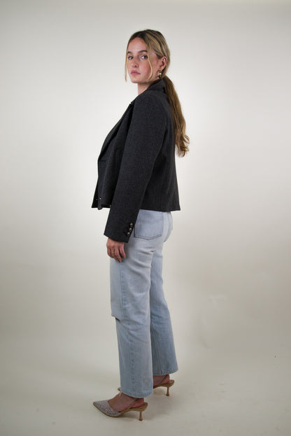 VESTE CABAN COURT À DOUBLE BOUTONNAGE