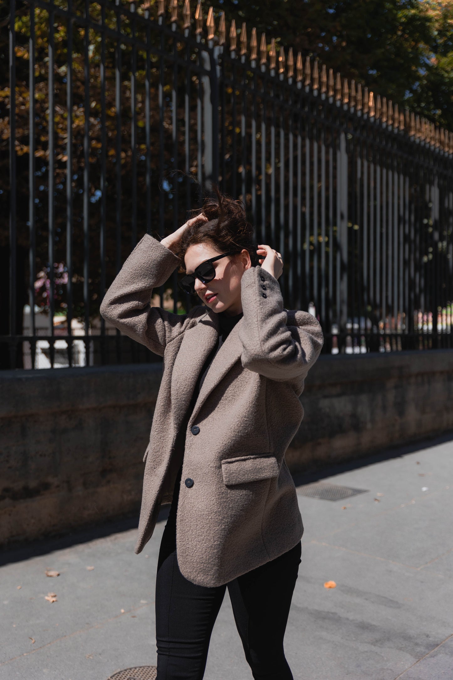 VESTE BLAZER OVERSIZE EFFET MOUTON