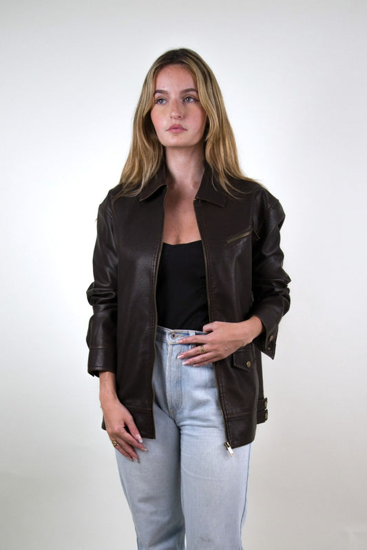 VESTE VINTAGE EN SIMILICUIR