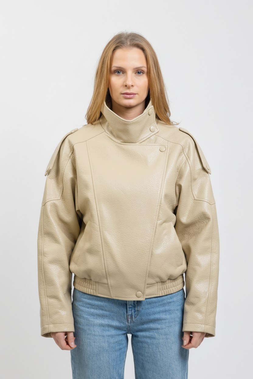 Faux Leather Biker Jacket
