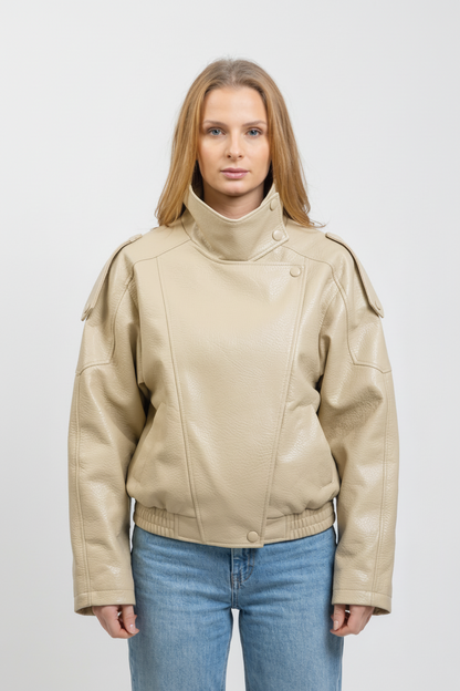 Faux Leather Biker Jacket