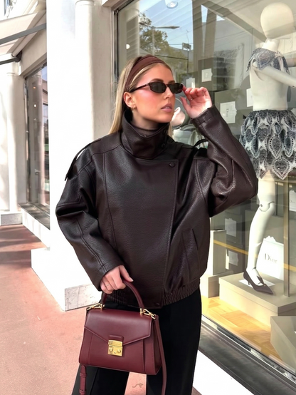 Faux Leather Biker Jacket