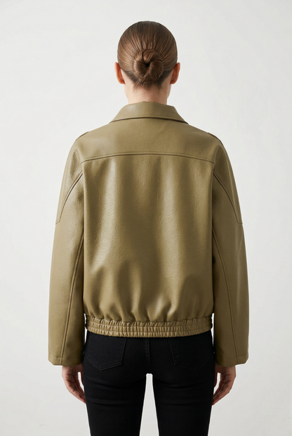 Faux Leather Biker Jacket