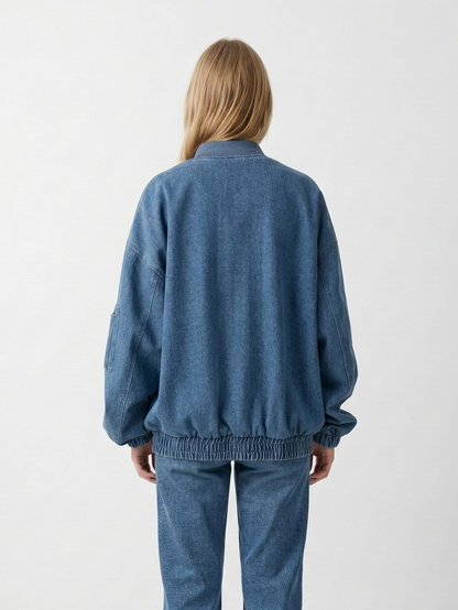 DENIM BOMBER JACKET