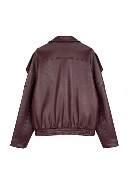 BLOUSON MOTARD EN SIMILICUIR