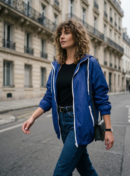 BLOUSON IMPERMÉABLE À CAPUCHE