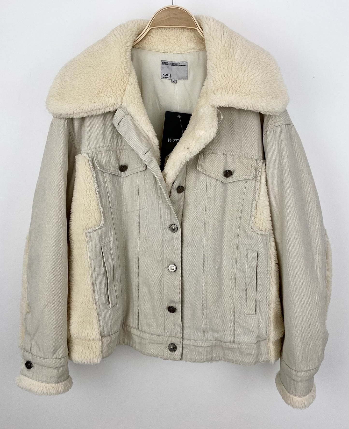 Oversized Wool Skin-Effect Jacket