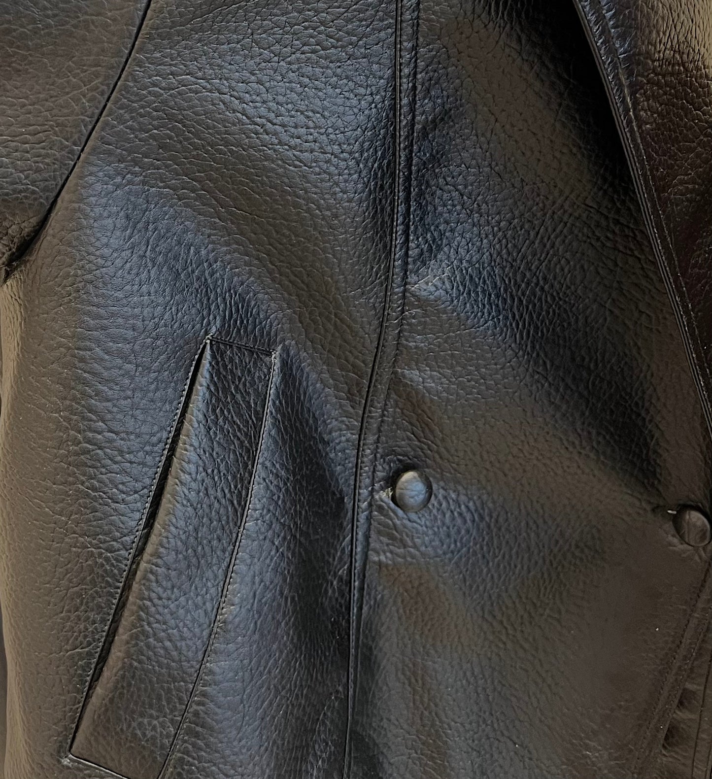 VESTE OVERSIZE EN SIMILICUIR GRAINÉ