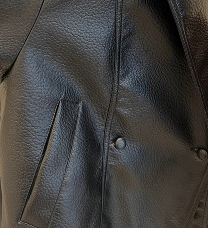 VESTE OVERSIZE EN SIMILICUIR GRAINÉ