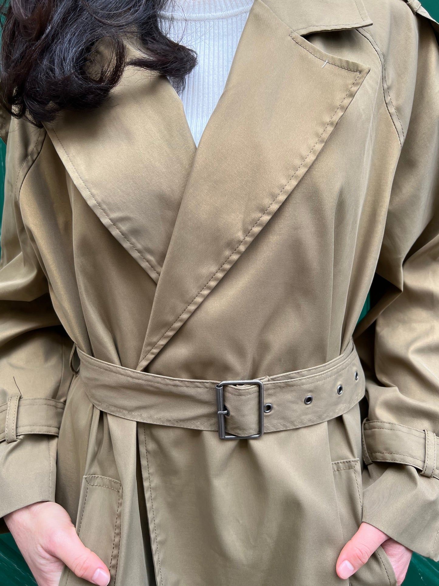 Popular belted trench coat