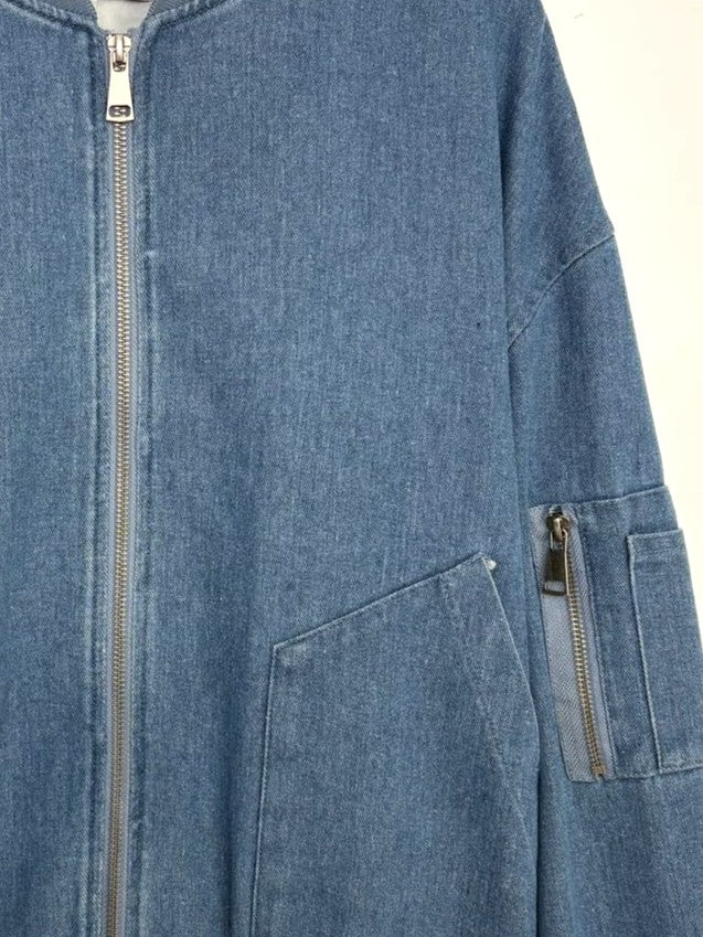 DENIM BOMBER JACKET