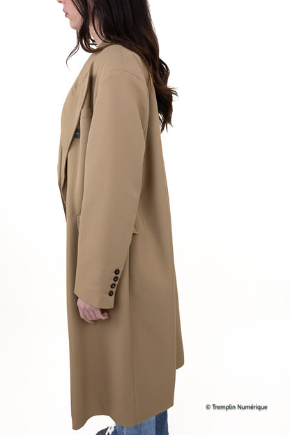 MANTEAU OVERSIZE À FERMETURE CROISÉE